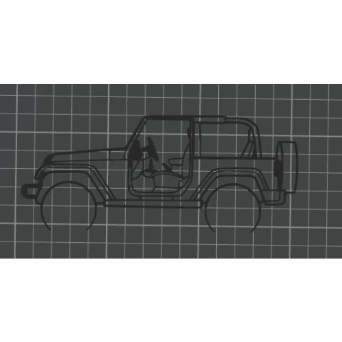 Jeep Wrangler Rubbicon faldekoráció