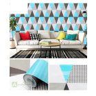 Öntapadó tapéta háromszög, türkiz; 10 méteres tekercsben