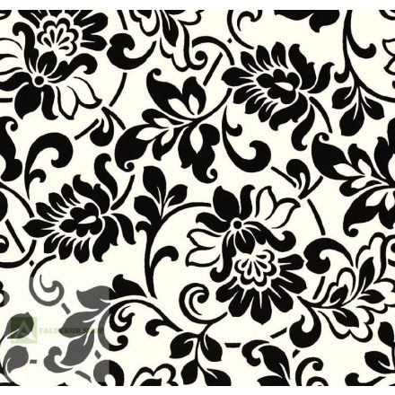 Heritage fekete-fehér fólia, bútorfólia, öntapadós tapáta 45 cm