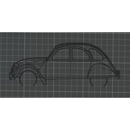 Citroen 2CV faldekoráció