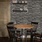 Öntapadó tapéta kő minta, szürke; 