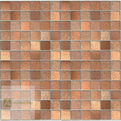   Mozaik ezüst fugával Toscana Brown fólia, bútorfólia, öntapadós tapáta 45 cm x 15m