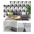 Öntapadó tapéta háromszög, szürke; 10 méteres tekercsben