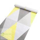 Öntapadó tapéta háromszög, sárga; 10 méteres tekercsben