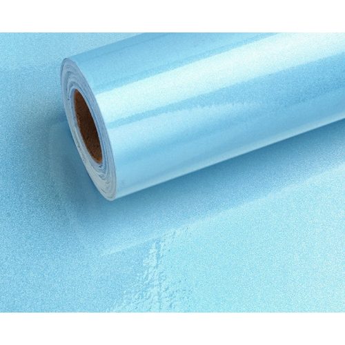 Öntapadó fólia csillám világoskék, rendelésre 60 cm