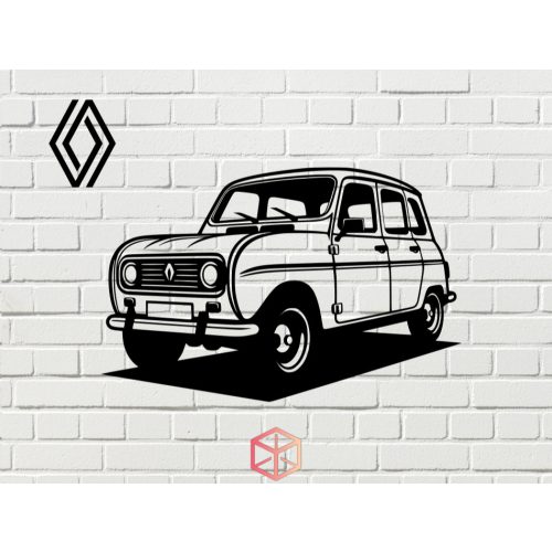 Renault R4 faldekoráció