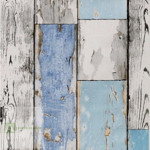 Deszka kék kopott, bútorfólia, öntapadós tapéta 45 cm