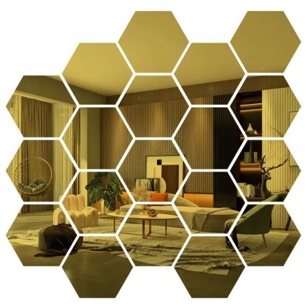 Tükörmatrica arany hatszög , hexagon