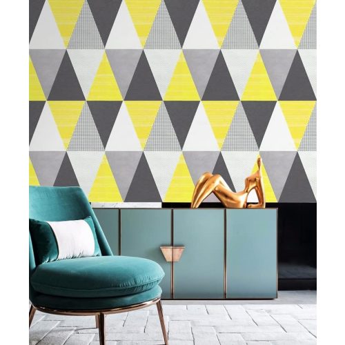 Öntapadó tapéta háromszög, sárga